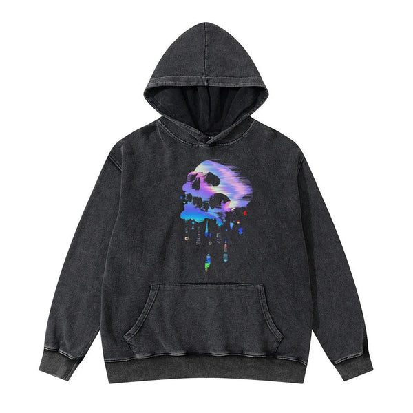 vaporwave angelcore design featuring rainbowtouches washed hoodie vintage oversized men high street skull fashion hip hop unisex hoodies loose mens graphic hoodies