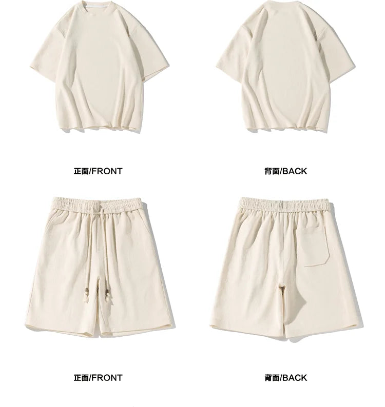 2024 New Men's Tracksuit Short Sets Classic Short Sleeve Top Sportswear Two-piece Set Summer Casual Outfit