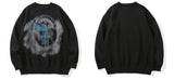 grunge oversized flame jumper built for warmth and edge, essential for winter street style, men’s streetwear clothing piece f