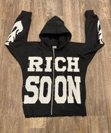 European And American Fashion Zipper Sweatshirt Men Y2K Trendy Letter