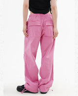 knee fold baggy pants unisex casual elastic waist straight trousers streetwear fashion drawstring women men hip hop y2k joggers unique joggers style 1260