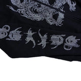 Y2K Rhinestone Skeleton Men Women Grunge Hooded Jacket Zip Up Oversize