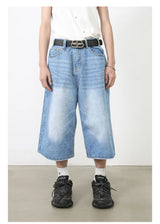 men summer streetwear fashion loose casual wide leg denim calf length jeans pants male vintage jeans baggy hosen pants unique jeans style 1506