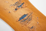 american high street washed torn jean mens y2k baggy ripped jeans cat whisker patch straight tube casual pants jeans hip hop unique jeans style 819
