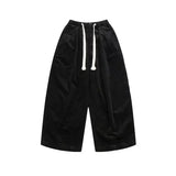 mens casual 2 pcs sets fake two pieces cotton shirt corduroy street wide leg pants sets japanese college retro couples suit unique default style 4570