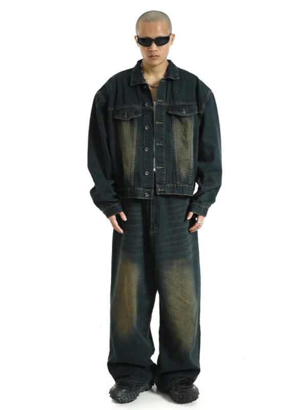 mens high street oversize pants casual harajuku retro washed zipper straight trousers hip hop fashion streetwear baggy joggers casual joggers