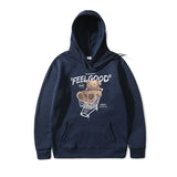 2022 Men Hip Hop Hoodie Sweatshirt Streetwear Bear Letter Shopping Car