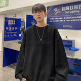 Korean Suede Round Neck Velvet Sweatshirt Spring, Autumn and Winter Loose Personality New Retro Y2K Jacket Heavy Student Top