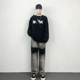 2023 autumn new light luxury fashion wide leg jeans all match slim fit loose straight trousers fine boutique decoration unique jeans style 3855