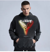 anime chrome print featuring rainbowtouches new hoodies mens high street retro knight printing pattern hip hop harajuku women coat unisex superior quality