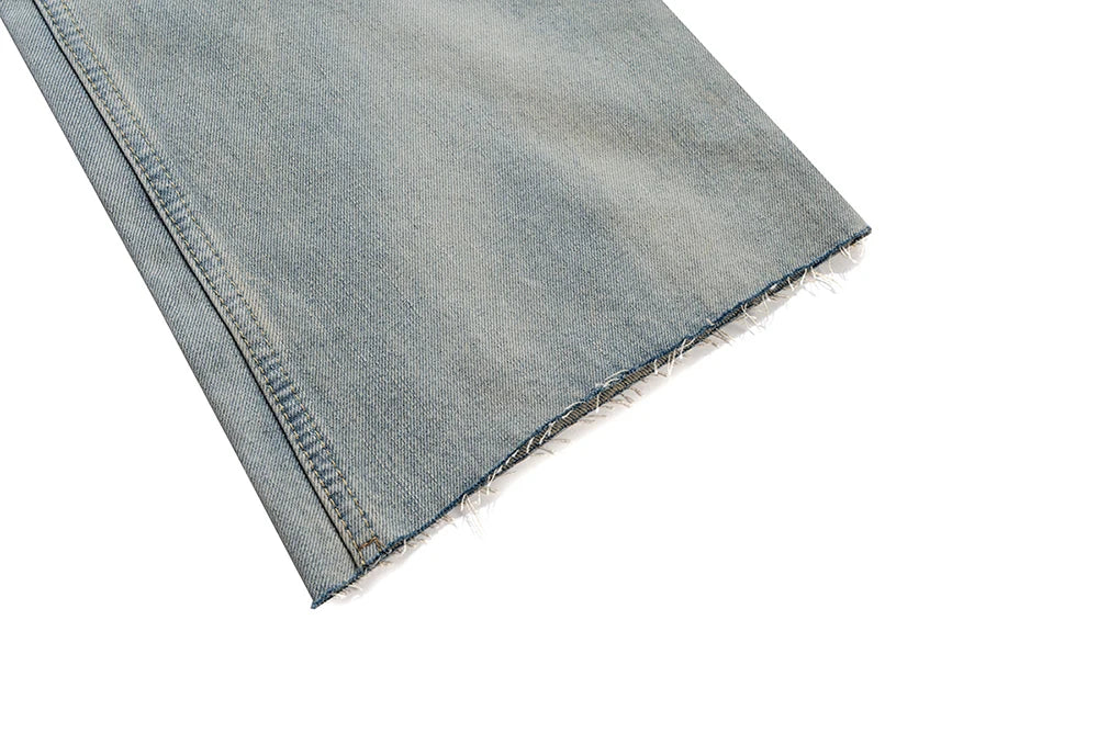 detachable leather chain washed baggy jeans for men and women straight streetwear casual denim trousers oversized cargo pants unique cargo style 293