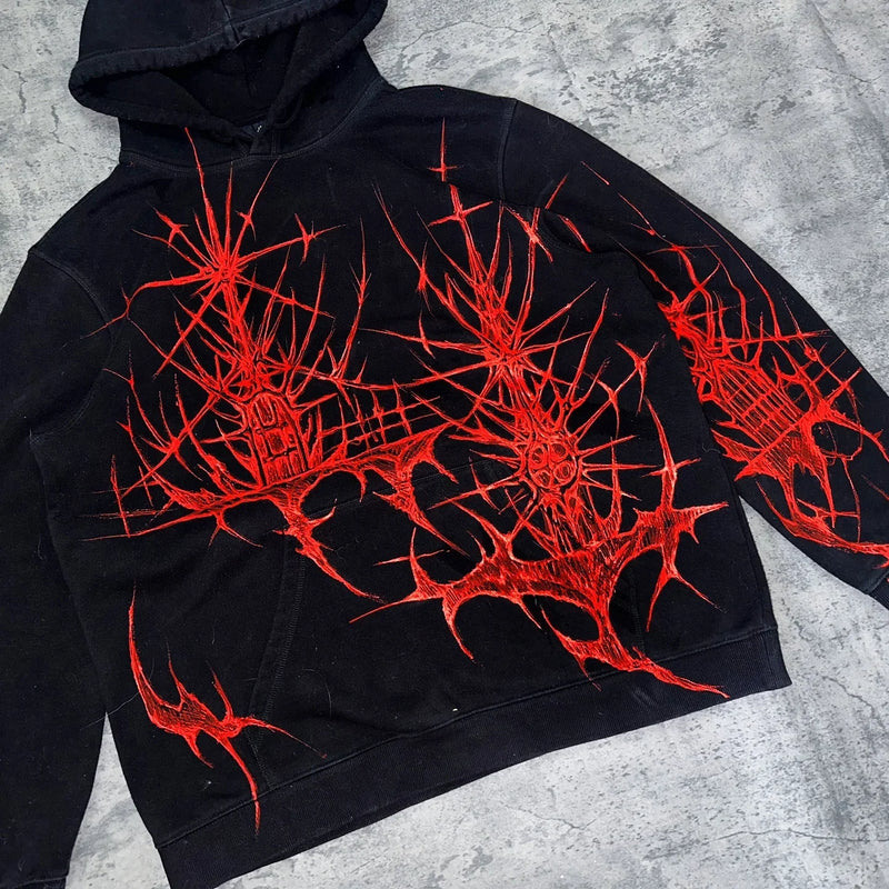 Harajuku Oversized Gothic Dragon Print Hoodies Women Hoodie Streetwear