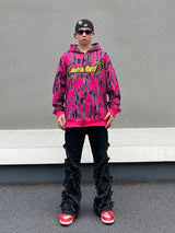 Y2K graphic tee featuring mens harajuku fire printed hoodies unisex hip hop y2k full zipper sweatshirt streetwear casual hooded warm loose tops hoodies