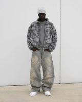 american gothic patchwork raw edge embroidered letter jeans mens street hip hop harajuku high waisted wide leg pants womens unique jeans style 1799