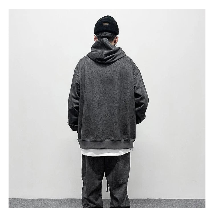 Vaporwave Drop – Fashion Paisy Hoodies Pullover Casual Suede Hooded – Streetwear Fashion for Men & Women