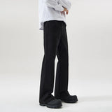 men black elastic denim micro flared jeans pants streetwear fashion cleanfit hip hop punk slim fit jeans y2k pants trouser unique jeans style 1809