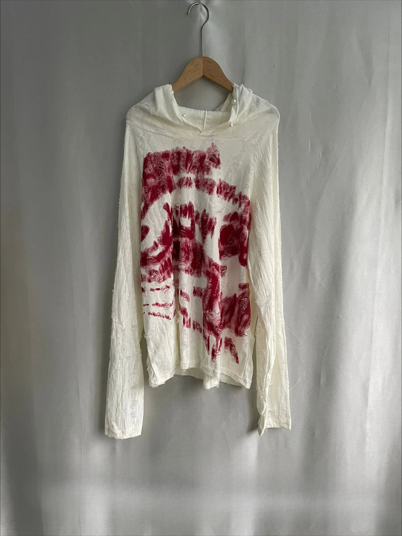 Korean Top Female Fashion American Y2K Dark Punk Hole Chic Designed Ho