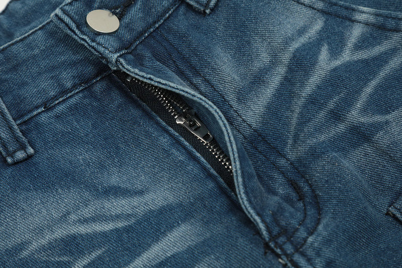 american retro buttons detachable design wide cargo jeans mens womens straight leg pants hip hop washed jeans overall 2023 unique cargo style 918