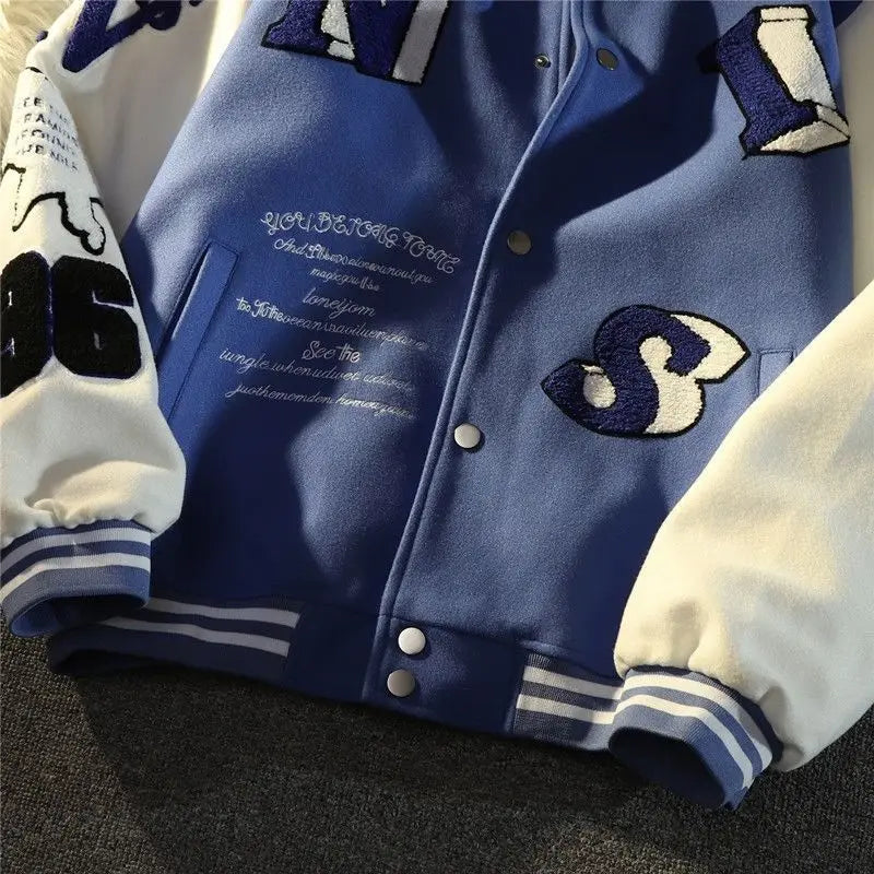 Retro Baseball Jacket for Men Cold Weather Jacket