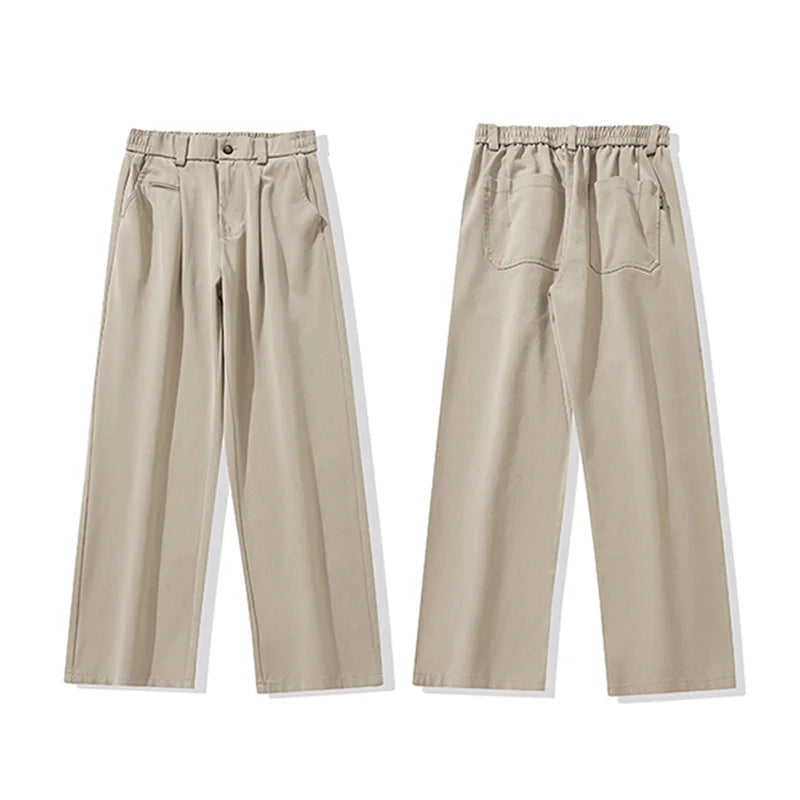 simple casual pants mens spring autumn loose fashion straight wide leg plus size pants cityboy streetwear trousers urban fashion pants