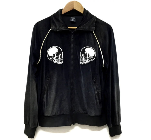 graphic outerwear featuring new 2023 luxury men skull head velour skull number nine embroidered bomber coats jackets down coats cotton warm winter 36 design – premium quality jacket for men
