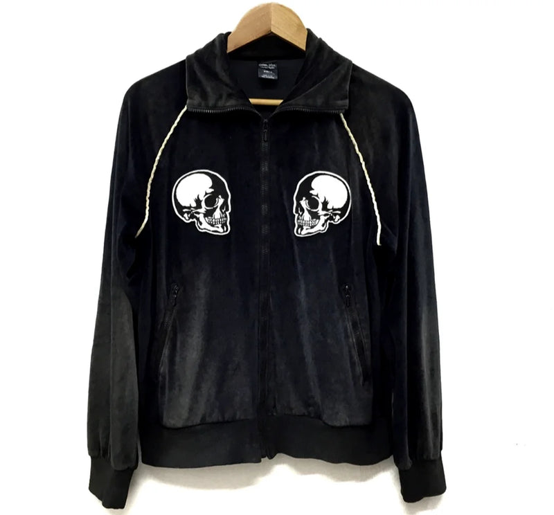 graphic outerwear featuring new 2023 luxury men skull head velour skull number nine embroidered bomber coats jackets down coats cotton warm winter 36 design – premium quality jacket for men