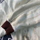 sadcore chrome print featuring graffiti printed fleece casual hoodie