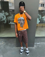 Skatercore Vintage print – Harajuku Oversized T Shirt Fashion Mask Mens Letter Pattern