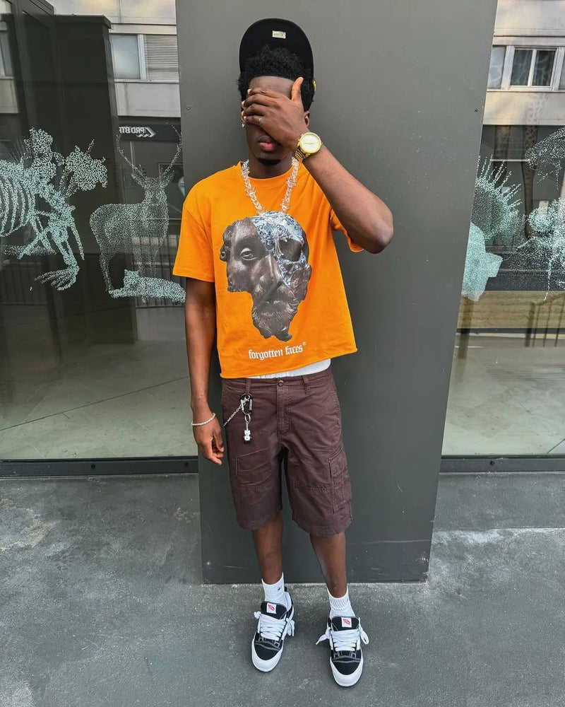 Skatercore Vintage print – Harajuku Oversized T Shirt Fashion Mask Mens Letter Pattern