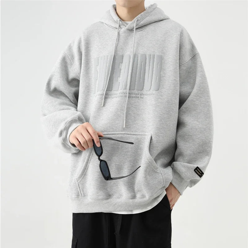 2024 New Letter Foam Printed Hoodies Mens Autumn Oversized Cotton Y2K
