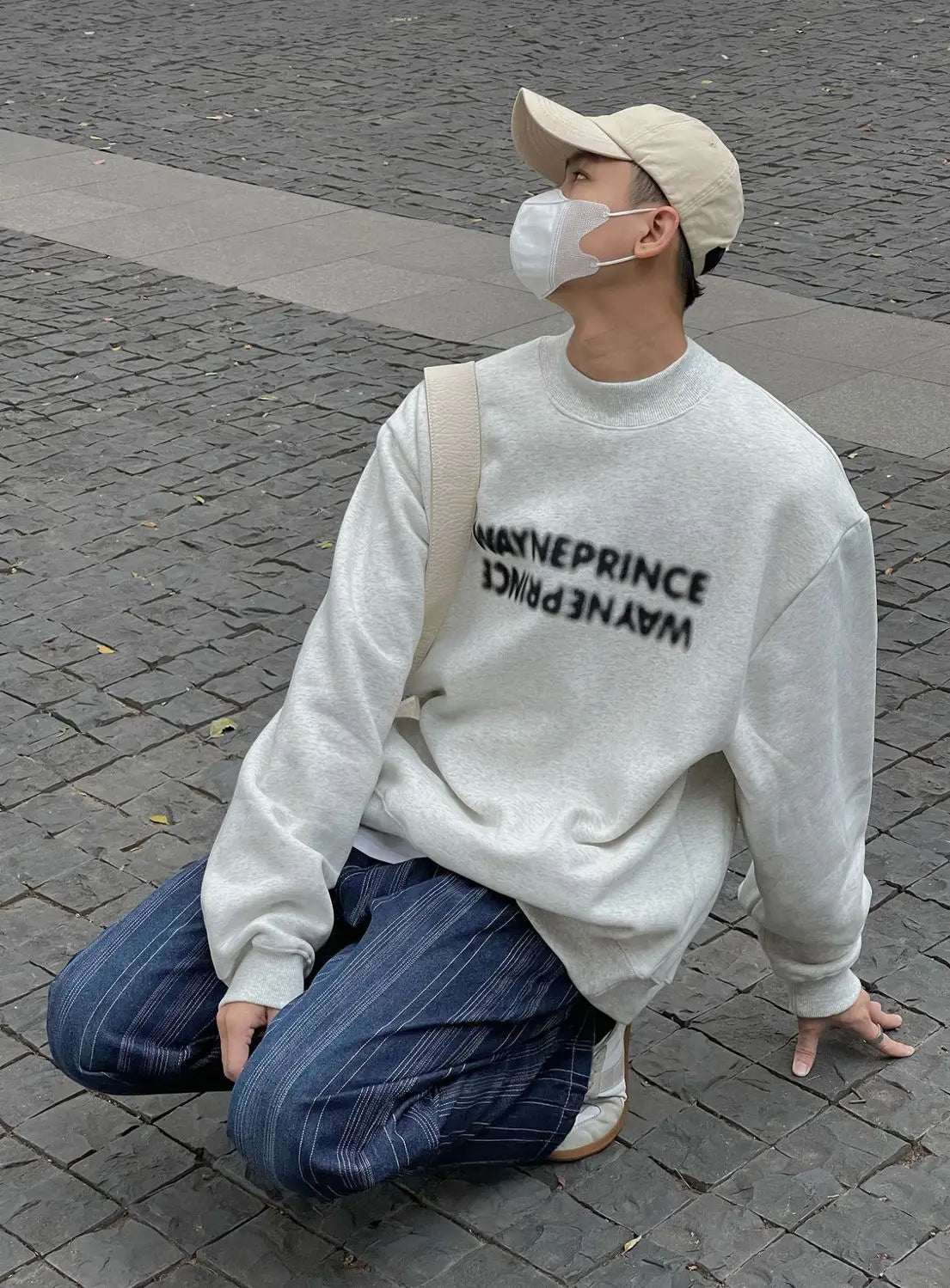 Korean Street Half Turtleneck Sweatshirt Men Autumn Winter New Bottoming Shirt