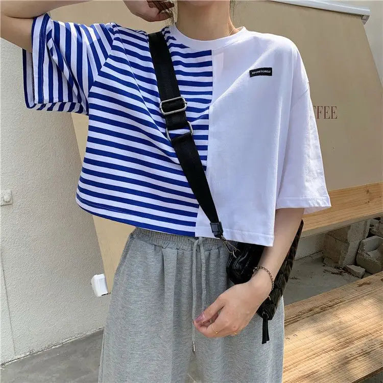 Trapwear Anime panel – Short Sleeved T Shirt Women 2024 New Summer Design White Spl