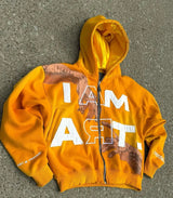 2024 American Trendy Brand Fashion Letter Palm Print Oversized Hoodie