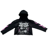 Y2k Pullover Print Pattern Long Sleeved Hoodie Hoodie Clothing Vintage Street Rap Trend Wear High Street Dark 2024 Winter Tops