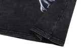 Harajuku Streetwear top – Harajuku Skeleton Printed Retro Distressed Washed T Shirt Me