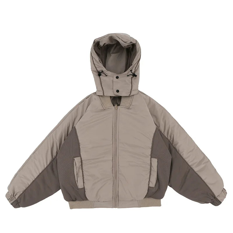 Brand New 2023 Mens Ninja Functional Dual Zipper Parkas Windproof Hooded Jacket Puffers Pockets Outdoor Work Coats Thicken #633