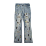 graffiti printed ripped destroied straight denim jean men hip hop distressed biker jeans fashion casual high street pants jogger unique joggers style 1612