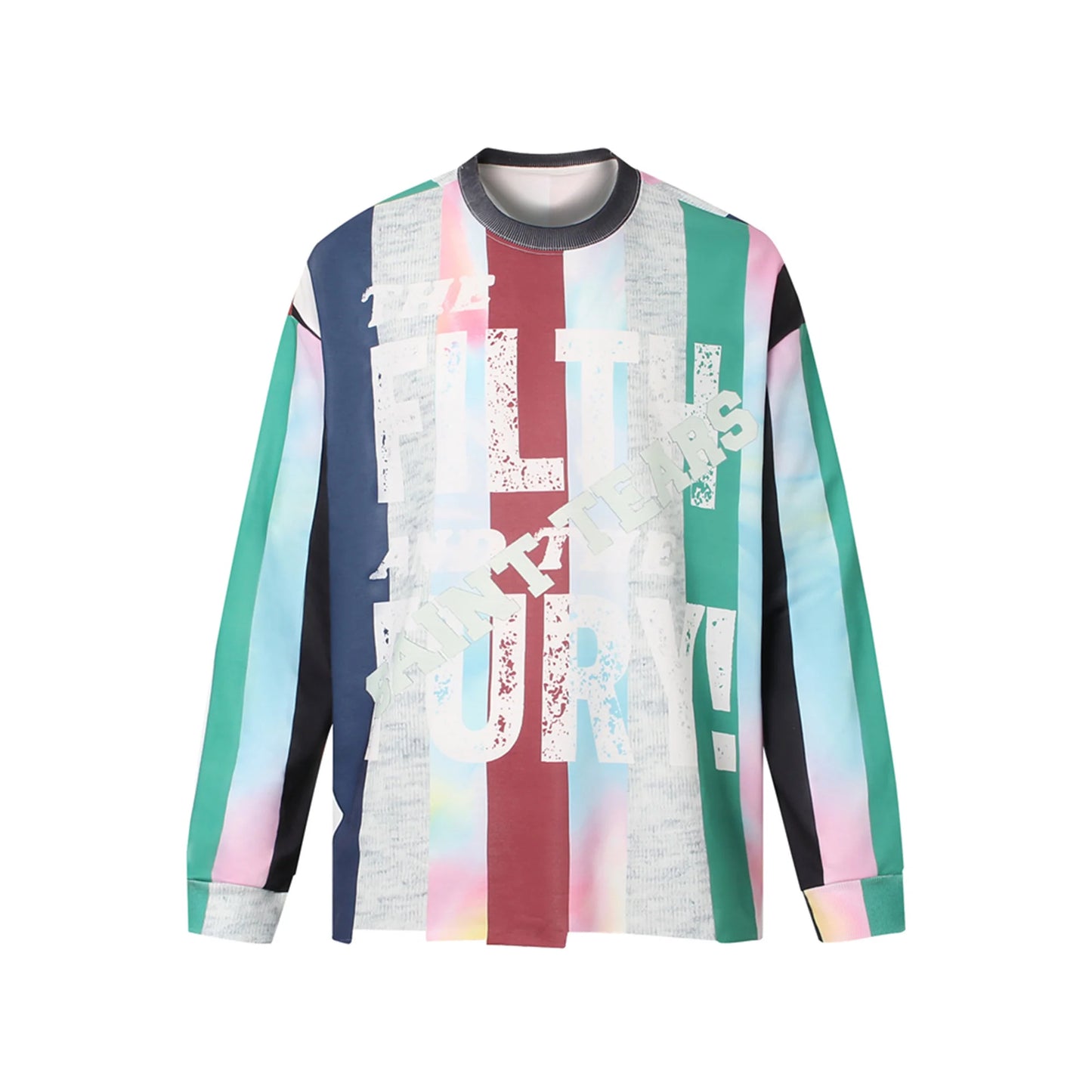 Urban Y2K hoodie with retro graffiti-style print