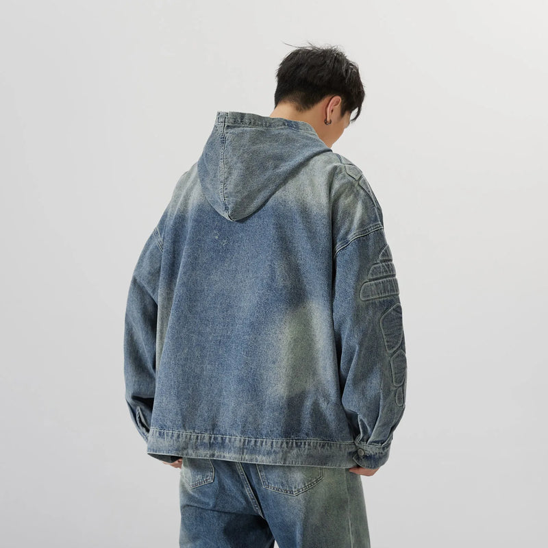Vintage Sweatshirt Mens Hooded Pullover Hoody Fashion Oversized Hip Ho