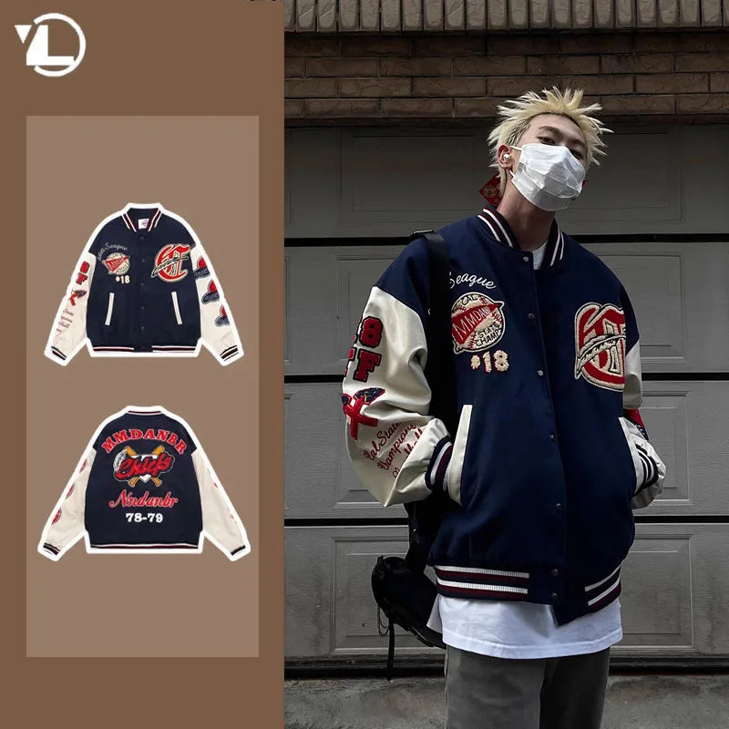 grunge street bomber, modern fit for men, oversized fit