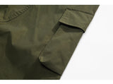 multi pocket mens wide leg straight cargo pants korean fashion track pants male casual loose mopping trousers four seasons unique cargo style 1036