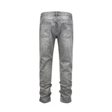 distreesed frayed painted casual baggy jeans for men ripped streetwear washed gray denim trousers oversized unisex hole cargos baggy cargo bottoms