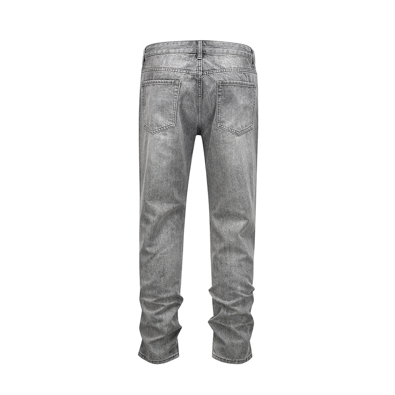 distreesed frayed painted casual baggy jeans for men ripped streetwear washed gray denim trousers oversized unisex hole cargos baggy cargo bottoms