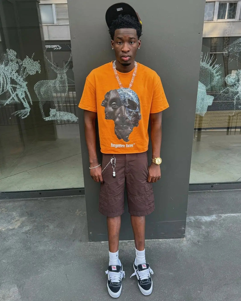 Skatercore Vintage print – Harajuku Oversized T Shirt Fashion Mask Mens Letter Pattern