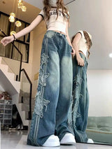 american retro high street straight leg jeans for men and women 2024 spring and autumn trend loose straight leg casual pants y2k urban skinny jeans