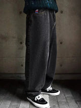 vintage big boy embroidery denim shorts hot sell men y2k basketball skate harajuku men streetwear baggy jeans men clothing unique jeans style 4843
