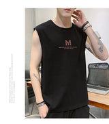 Glitchcore Tribal flames – Summer Mens Workout Gym Tank Tops Casual Sleeveless