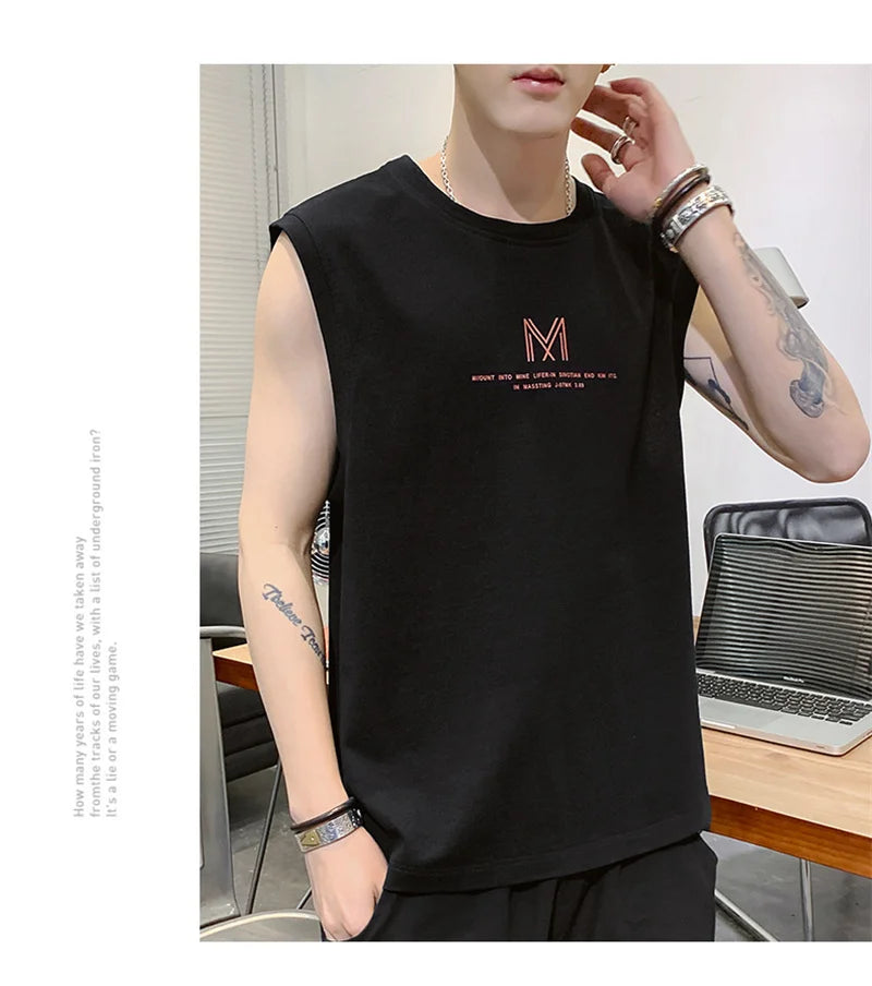 Glitchcore Tribal flames – Summer Mens Workout Gym Tank Tops Casual Sleeveless