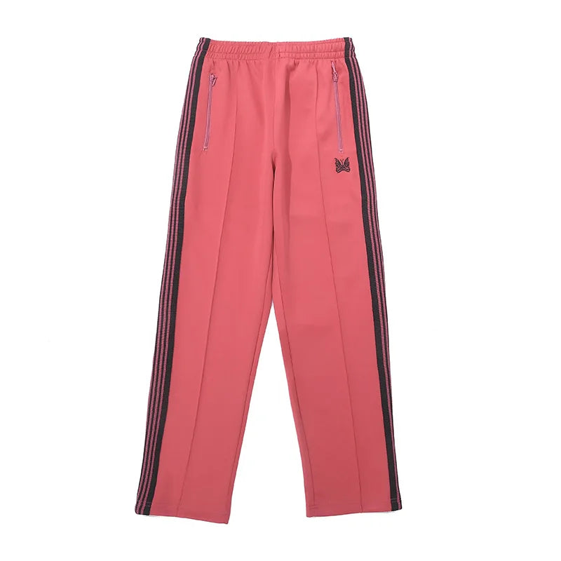 new lake green pants men woman trend loose casual pattern embroidery side edge weaving stripe joggers sweatpants unique joggers style 5384
