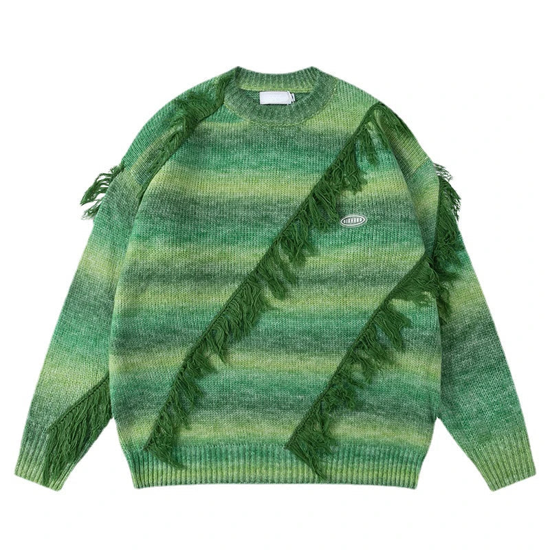 grunge pullover streetwear, modern knitwear, cozy fashion fit, stylish street outfit, modern aesthetic appeal